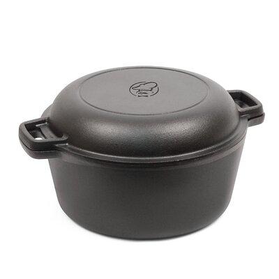 Commercial Chef 5 Qt Cast Iron Dutch Oven with Skillet Lid - Yahoo