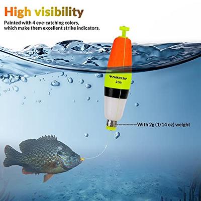 THKFISH Fishing Floats Bobbers Fishing Popping Cork Trout Float Rig  Weighted Popping Floats Cork Trout Floats for Fishing Saltwater 4PCS