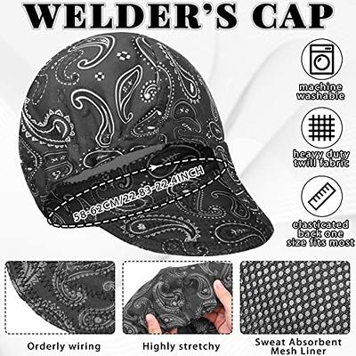 Cotton Welding Cap Welder Protective Hat Welder Flame Retardant Cotton Helmet, Men's