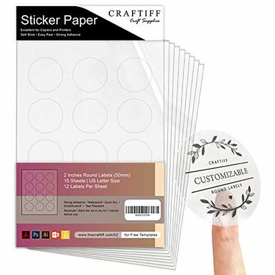 HTVRONT Printable Vinyl Sticker Paper - 55 Sheets Matte Sticker Paper for  Inkjet Printer & Laser Printer, Waterproof Sticker Paper Dries Quickly &  Tear Resistant,8.5x11 - Yahoo Shopping