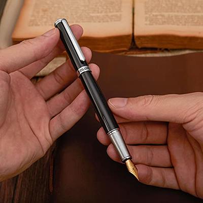 Luxury Roller Ball Pen Gift Set: Black 24K Gold & Case