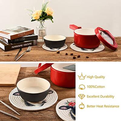 Multipurpose Cotton Pot Holder Cooking Square Potholders Heat Resistant Hot  Pads Table Placemat Kitchen Tool Baking Accessories