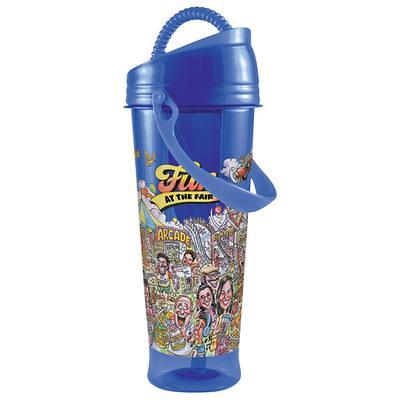 32 oz. Tall Plastic Fun at the Fair Design Souvenir Cup with Straw and  Lid - 200/Case