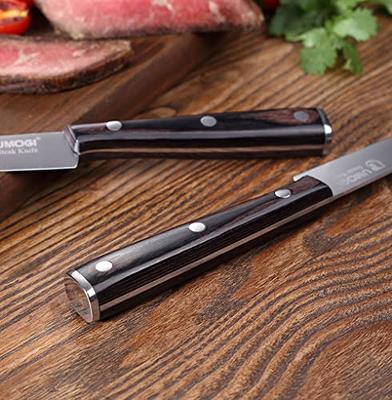 UMOGI High-end Steak Knives Set of 6, Gift Box - Black Natural