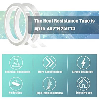 HTVRONT Heat Tape - 10mm X 33m Heat Resistant Tape 2 Rolls Heat  Transfer Tape, No Residue Heat Sublimation Tape, Heat Tape for Sublimation,  Heat Press, HTV Clear Heat Tape 