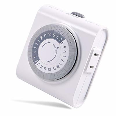 GE Indoor Plug-In 24-Hour Mechanical Timer, 3 Pack, White