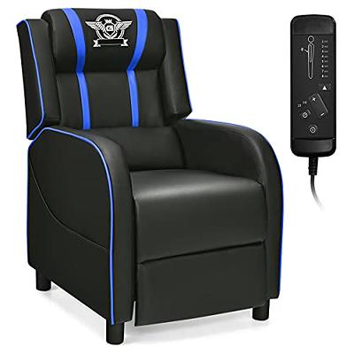 MoNiBloom Gaming Recliner Chair, PU Leather Home Theater Seating Single  Sofa Modern Living Room Recliner Armchair with Footrest Lumbar Support