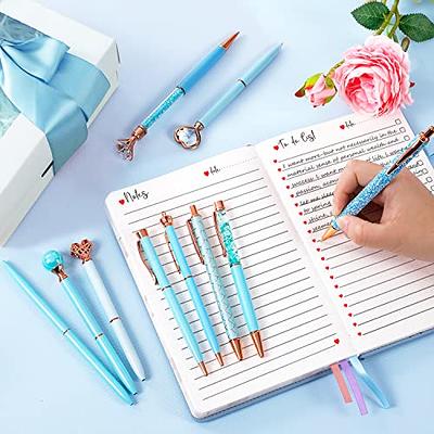 Jxueych 8 Pack Aesthetic Ballpoint Pens for Women Girls, Cute Pens Office  Supplies Desk Decor, Stylus Tip, Crystal Diamond, Glitter, Liquid Sand  Fancy