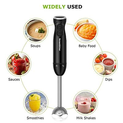 Hand Stick Blender Immersion, Handheld Electric Turbo Mode Emulsion Blender,  500Watt 