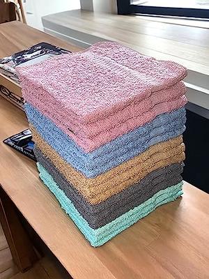 Cleanbear 100% Cotton Wash Cloths 12 Pack Washcloth Assorted Colors