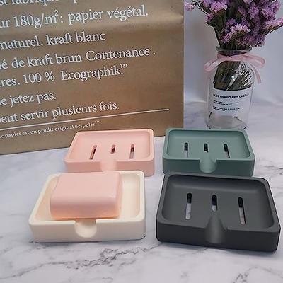  Self Draining Soap Dishes, 3 Pcs Silicone Soap Saver