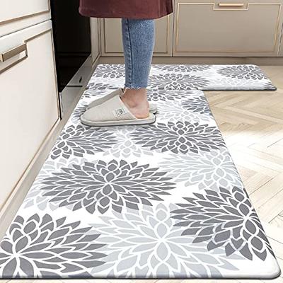 Farmhouse Kitchen Rugs Set of 2 Anti Fatigue Cushioned Comfort