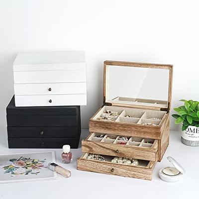 Earring Organizer Tray Wooden Jewelry Organizer Tray Storage Box Jewelry  Box for