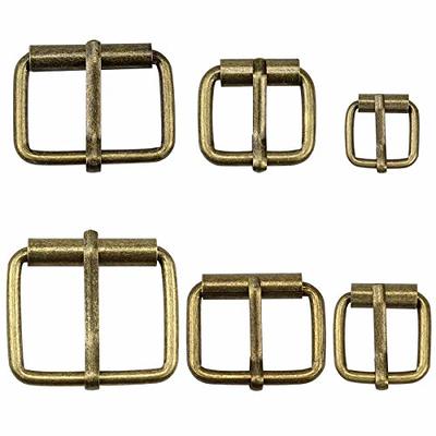 Gold Locking Pin Buckle Slide Adjuster Buckles Leather Belt