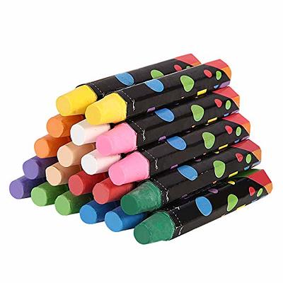 NewFamily Dustless Chalk for Kids, Colored Sidewalk Chalk with Holder,Non-Toxic Washable Toddlers Chalks Drawing Writing for Outdoor Art Play