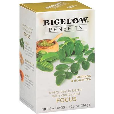 Bigelow Benefits Focus Moringa & Black Tea, Caffeinated, 18 Count (Pack of 6),  108 Total Tea Bags - Yahoo Shopping