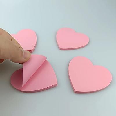 Saktopdeco 4 Pads Small Heart Sticky Notes Pink Sticky Notes Valentines  Sticky Notes for Women Self-Stick Memo Pads for Office School Home - Yahoo  Shopping