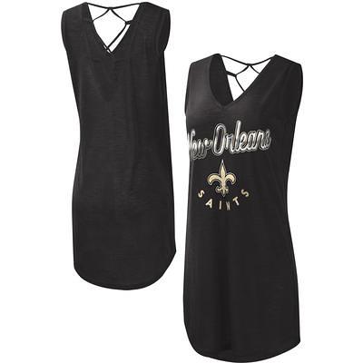 Women's G-III 4Her by Carl Banks White New Orleans Saints Filigree Logo V-Neck Fitted T-Shirt Size: Large