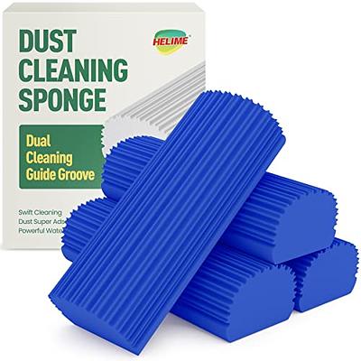 8 Pack Reusable Grey Damp Duster, Strong Adsorption Capacity Magical Dust  Cleaning Sponge, Damp Sponge Duster for Cleaning Blinds, Vents, Radiators