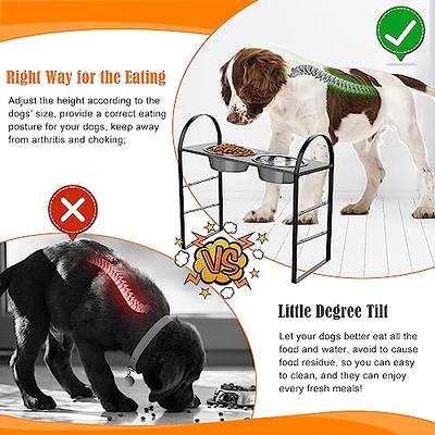 Dog bowls stand for large dogs, raised dog food bowl, elevat - Inspire  Uplift