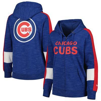 Women's New Era White Chicago Cubs Tie-Dye Full-Zip Hoodie 