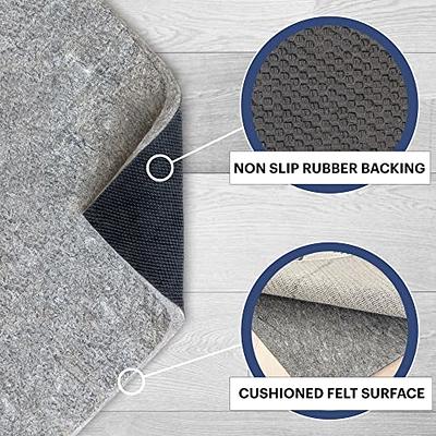 RugPadUSA - Dual Surface - 9'x12' - 1/10 Thick - Felt and Rubber - Low Profile Non-Slip Rug Pad - Made in The USA