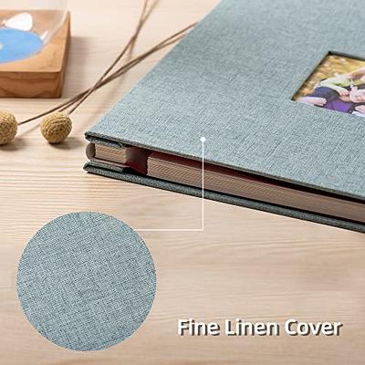 Potricher Large Photo Album Self Adhesive 3X5 4X6 5X7 8X10 Pictures Linen  Cover