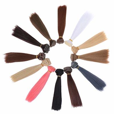 HEALLILY 12pcs Straight Synthetic Doll Hair Wefts Doll DIY Wig Doll Making  for Kids - Yahoo Shopping