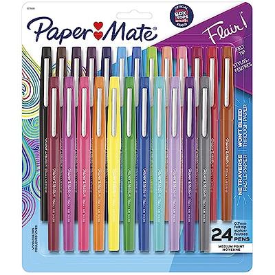 Paper Mate Flair Felt Tip Pens, Medium Point (0.7mm), Assorted Colors, 12  Count - Yahoo Shopping