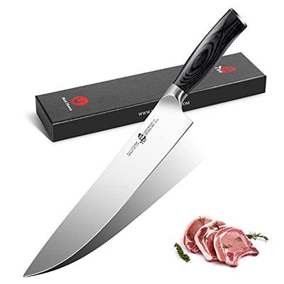 TUO Chef Knife - Kitchen Knives 8-inch High Carbon Stainless Steel - Black