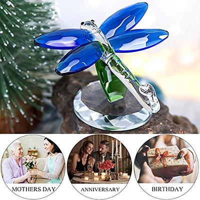 H&D HYALINE & DORA Crystal Glass Animals Figurine, Blue Standing Dragonfly,Gift  Boxed - Yahoo Shopping