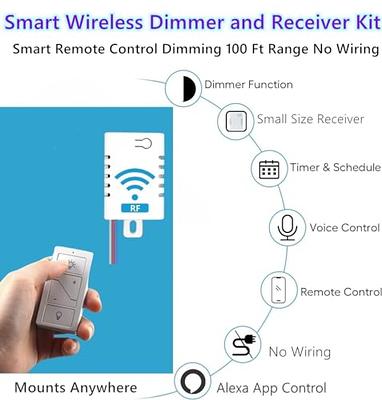 Wireless Switch Remote Control Light Switch and Receiver No