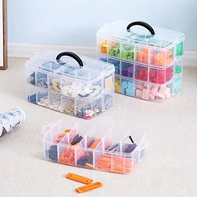 Clear Organizer Box Storage Container with Divider for Lego bricks,Toy  Accessories,Jewelry,Bead ,DIY Craft