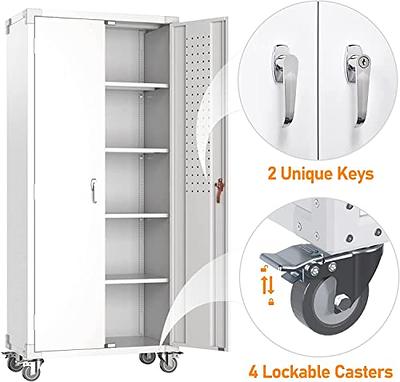 Atripark Metal Storage Cabinet with Lock, 42 Lockable Garage Tool