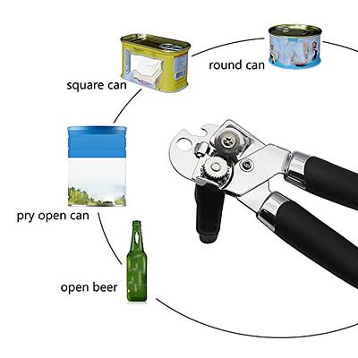 PrinChef Manual Can Openers with Magnet, No-Trouble-Lid-Lift, Handheld Can  Opener Smooth Edge with Sharp Blade, Large Effort-Saving Handles, Easy Grip