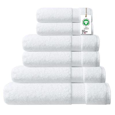 Delara Organic Cotton Luxuriously Plush Bath Towel Pack of 4 | GOTS & Oeko-Tex Certified | Premium Hotel Quality Towels | Feather Touch Technology