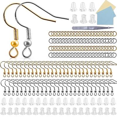 XKCWXY 925 Earring Hooks,240Pcs Earring Making Kit with Hypoallergenic Earring  Hooks,Jump Rings and 2 Different Clear Rubber Earring Backs for DIY Jewelry  Making(Silver+Gold) - Yahoo Shopping