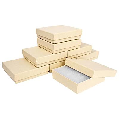 Cardboard Jewelry Boxes 10 Pack - 6x5x1 Bulk Cotton Filled Small Gift  Boxes with Lids for Jewelry Packaging - Jewelry Gift Boxes for Shipping