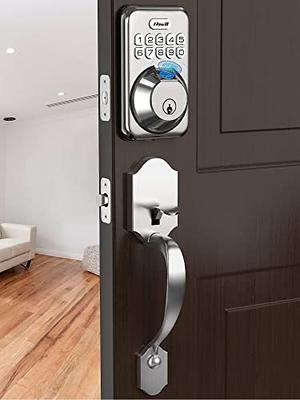 Keyless Entry Door Lock with Handles, Zomnua Fingerprint Door Lock