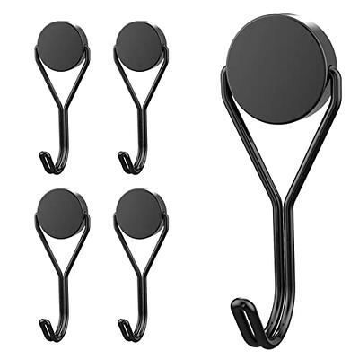 4Pack Black Magnetic Hook 100 lb Heavy Duty Strong Neodymium Magnetic Hooks,  Refrigerator Magnet Hooks, Magnet Hook for Curtain, for Home, Kitchen,  Workplace - - 