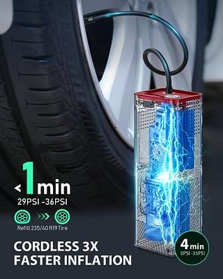  Cordless Car Tire Inflator 160PSI, Portable Air Compressor and  Compressed Air Duster 3 in 1, Digital Air Pump for Car Bike Motorcycle  Scooter Balls Tire other Inflatables, with 7500mAh Battery 