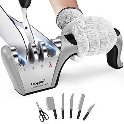 Professional Knife Sharpener 3 Stages Tungsten Emery Ceramic