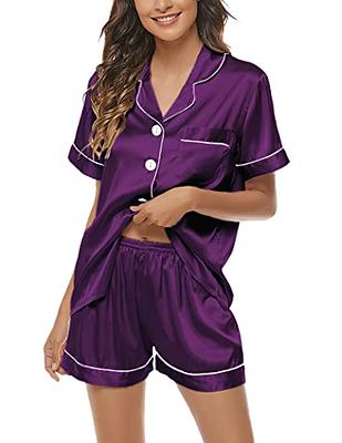 Eilshoji Silk Satin Pajamas for Women 2 Piece Soft Tops & Bottoms