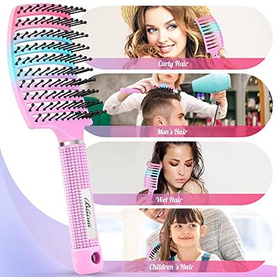 Hair Brush, Curved Vented Brush Faster Blow Drying, Paddle