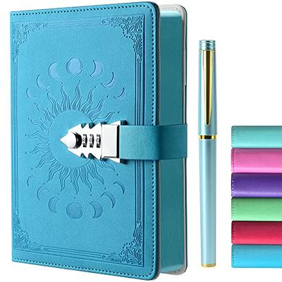 Genuine Leather Handmade Notebook A5 Size Password Lock Notebook