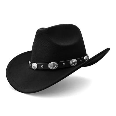 SAJUZEN Felt Wide Brim Western Cowboy hat for Palestine