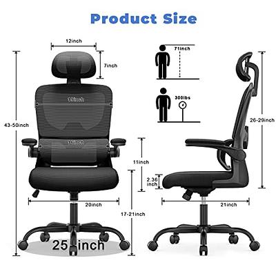 Winrise Office Chair Desk Chair, Ergonomic Mesh Computer Chair