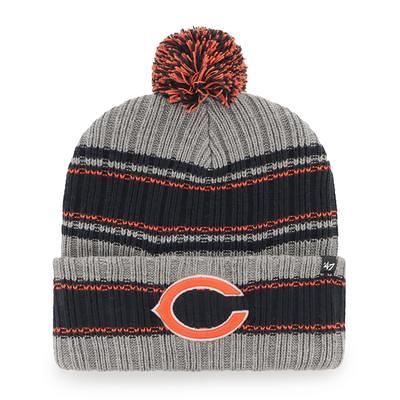 Youth New Era White Chicago Bears Retro Cuffed Knit Hat with Pom