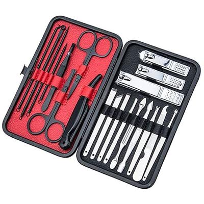 Utopia Care 15 Pieces Manicure Set - Stainless Steel Manicure Nail Clippers  Pedicure Kit - Professional Grooming Kits, Nail Care Tools with Luxurious