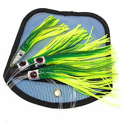 Jaw Lures Tuna & Mahi Feathers Rigged Trolling Lure - 4-1/2 - Chartreuse/ Orange/Green - Yahoo Shopping